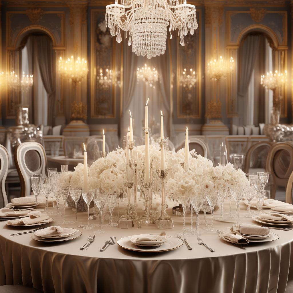 Foto de centro de mesa para un evento elegante
 created by AI