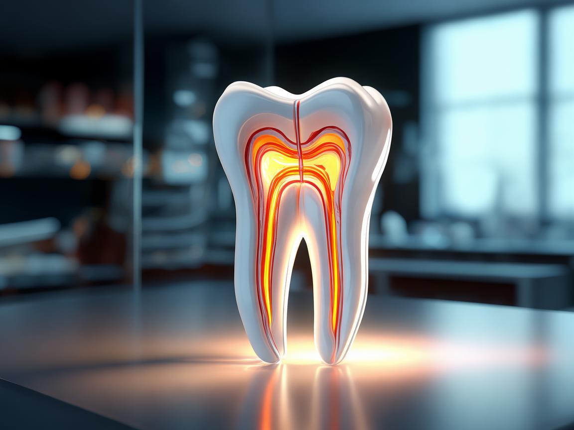 Show the root canals of the tooth. created by AI