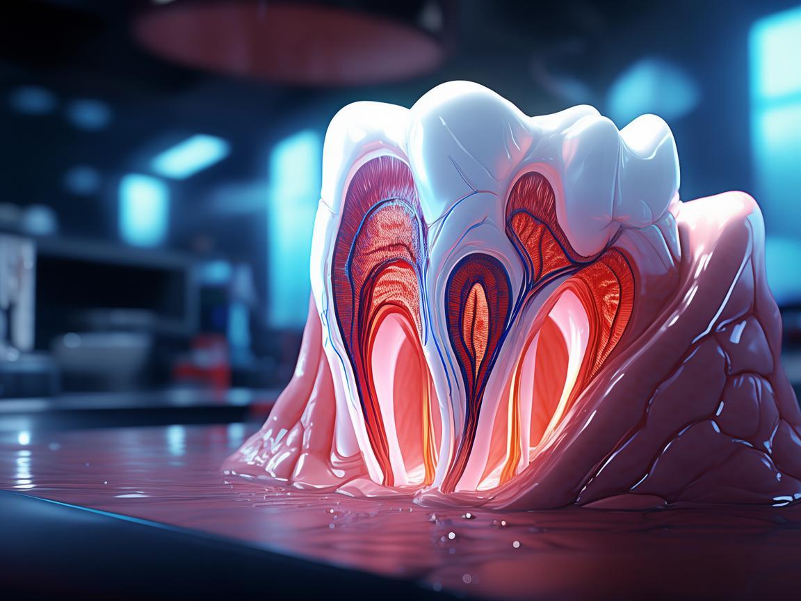 Show the root canals of the tooth. created by AI