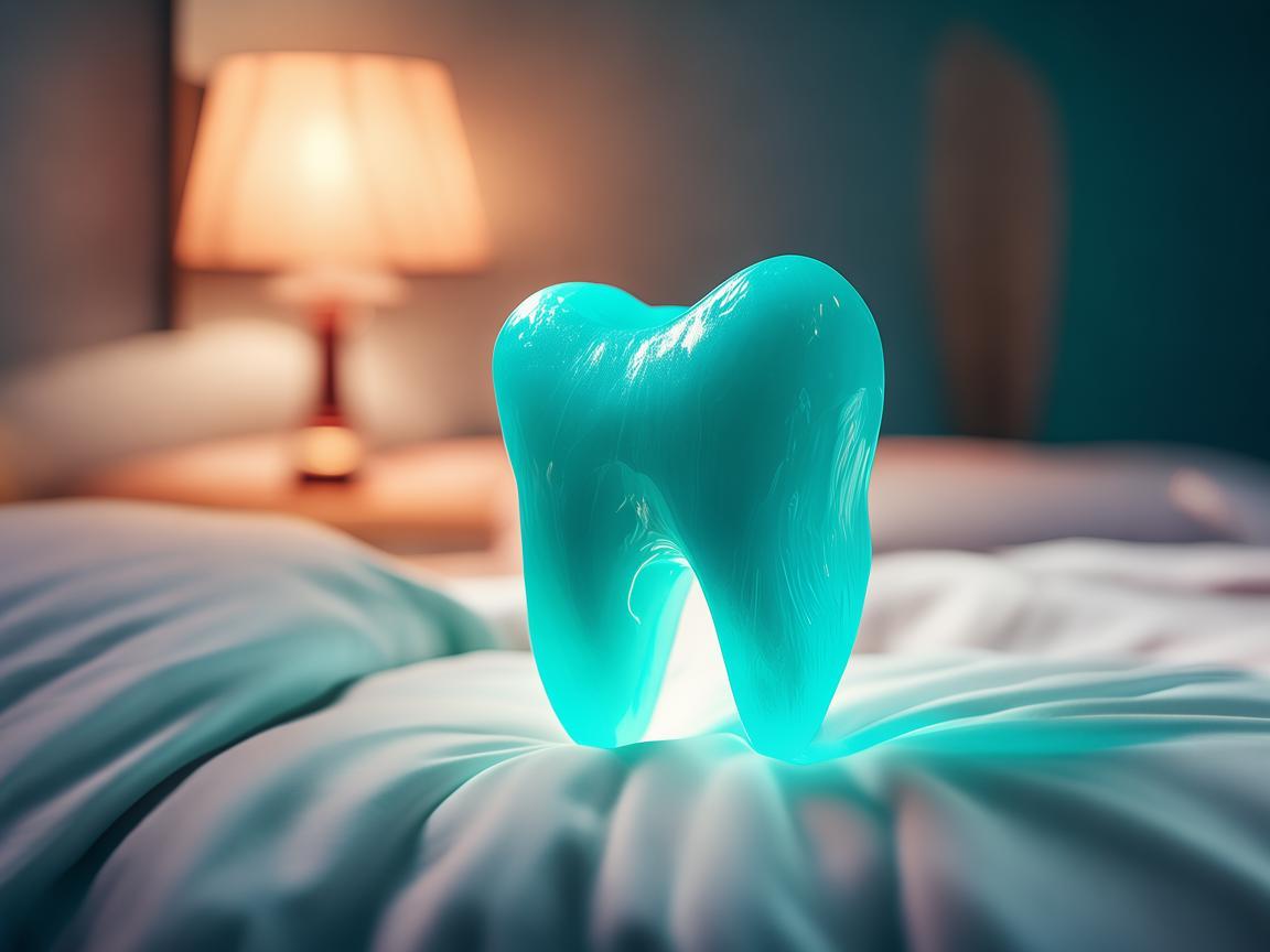 Show a turquoise tooth. created by AI