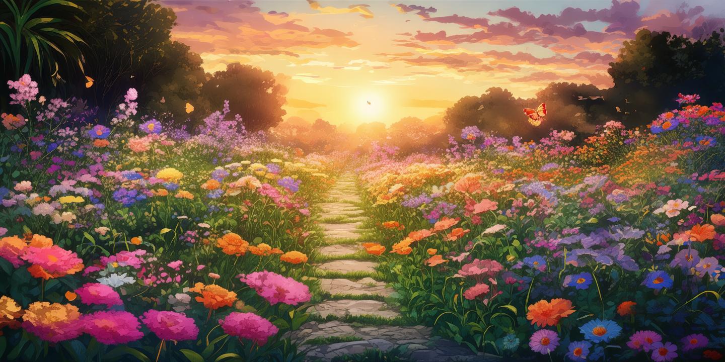 Blowing Flowers  created by AI