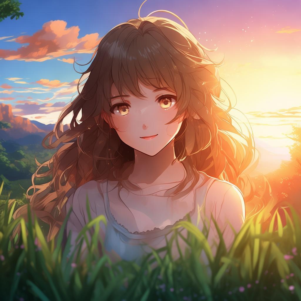 a girl in the Ghibli style created by AI