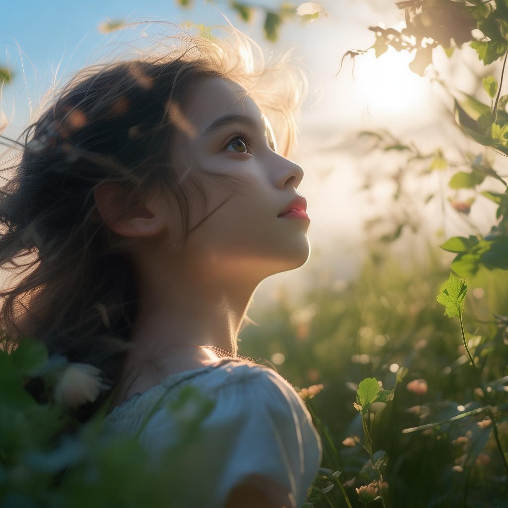 a girl in the Ghibli style created by AI