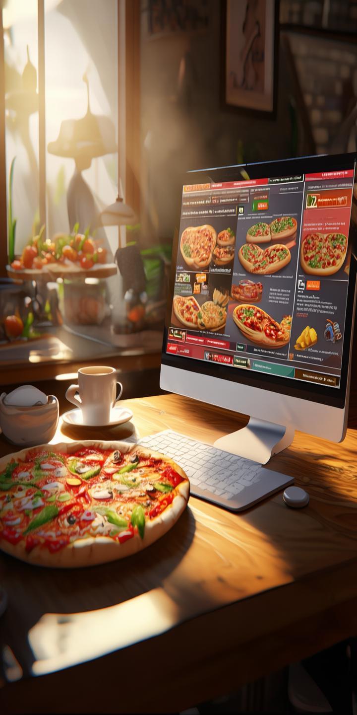 A pizza web site  created by AI