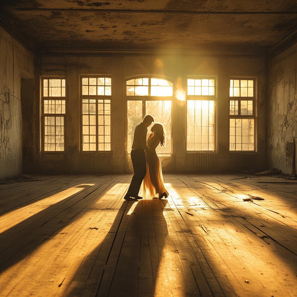 a couple dancing in a empty room

 created by AI