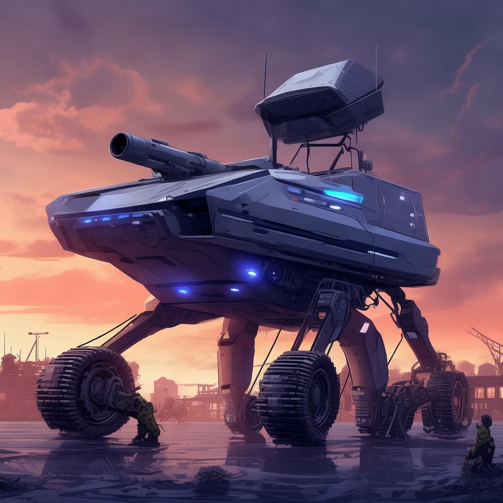 autonomous crawler air defence system created by AI