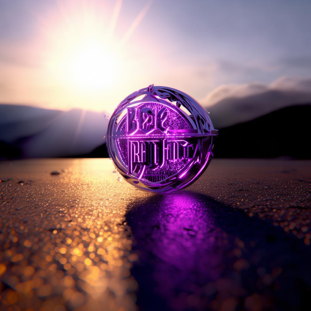 Faça uma logo para "Beca Freelancer" usando roxo e brilhos created by AI