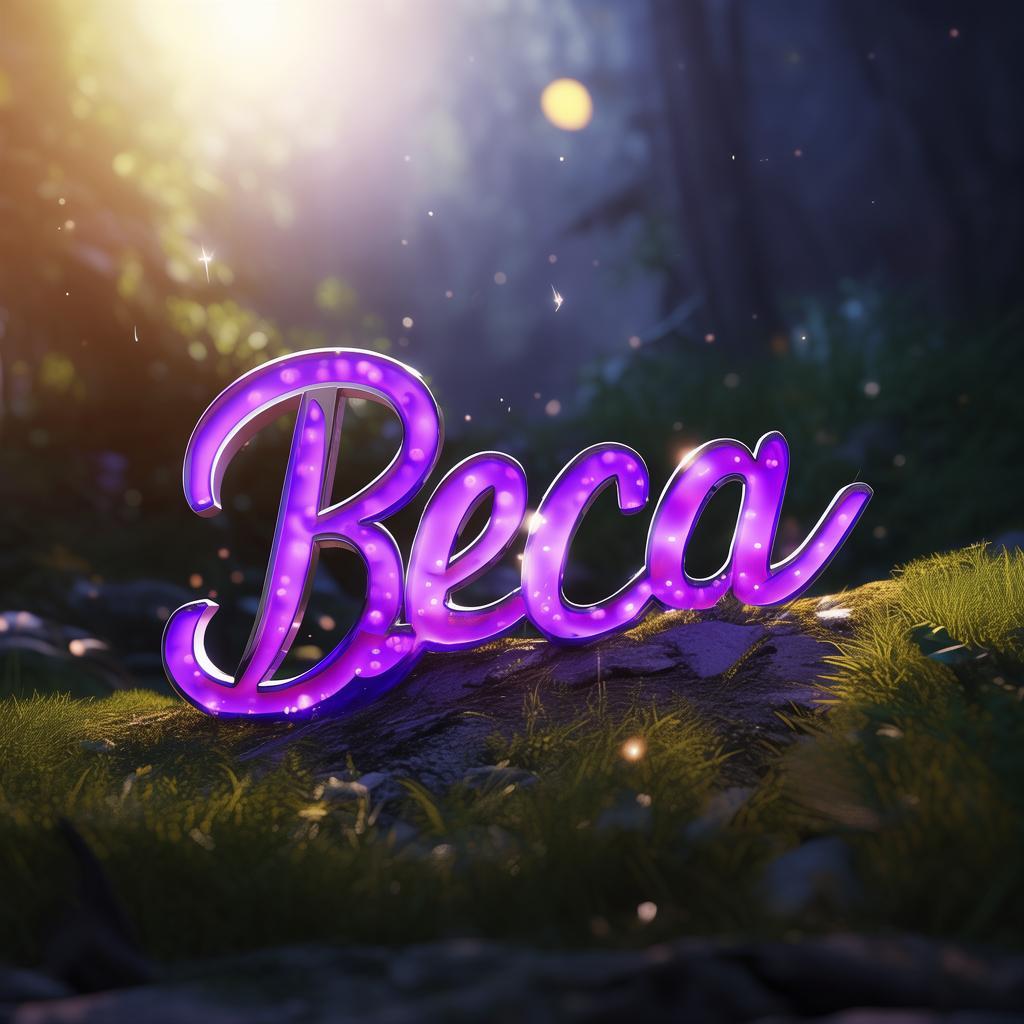 Faça uma logo para a loja "Beca Freelancer" usando roxo e brilhos e fontes legíveis e cursivas, lembre-se que é um logo style  created by AI