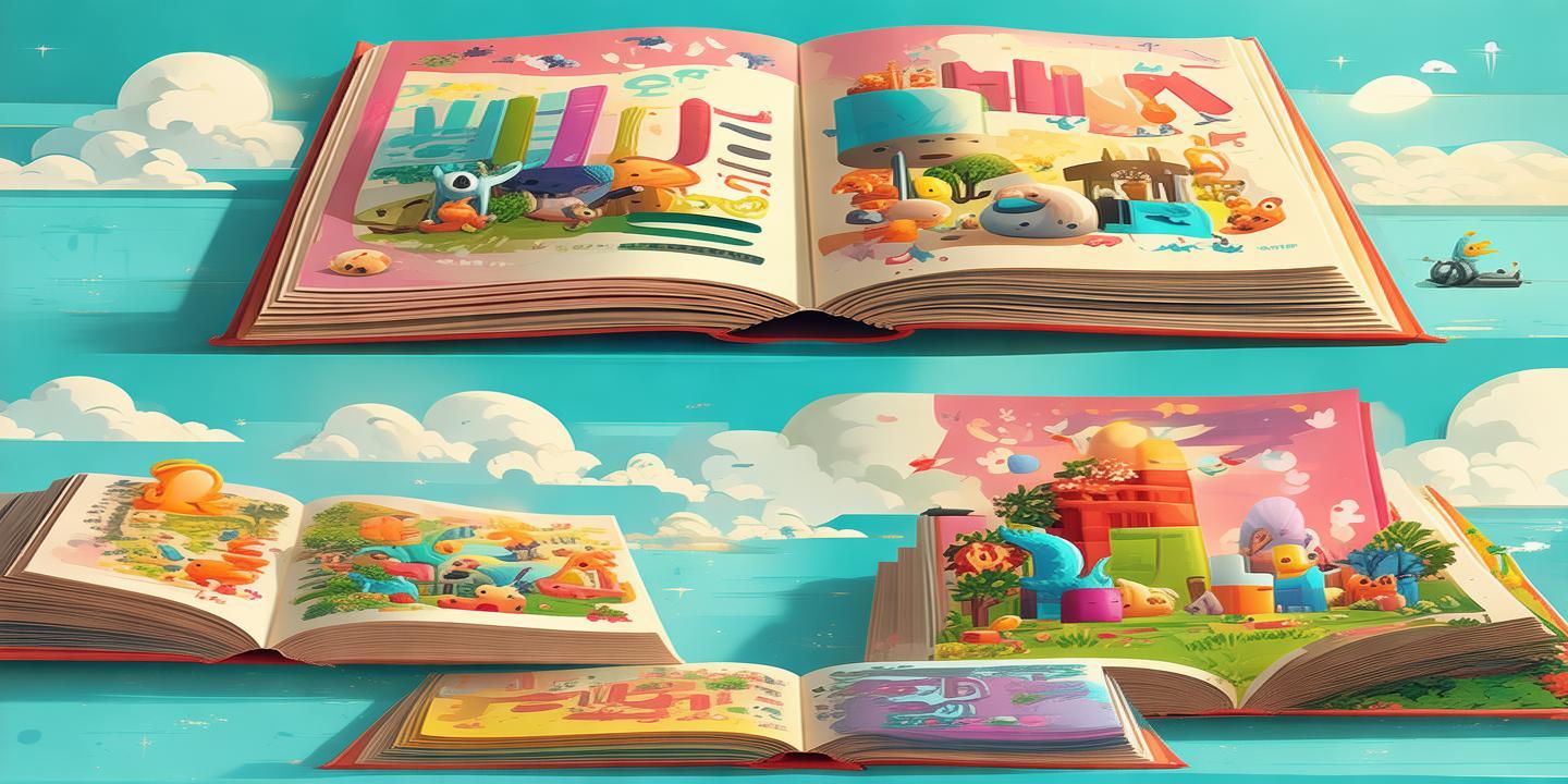 A colorful children book with alphabets created by AI