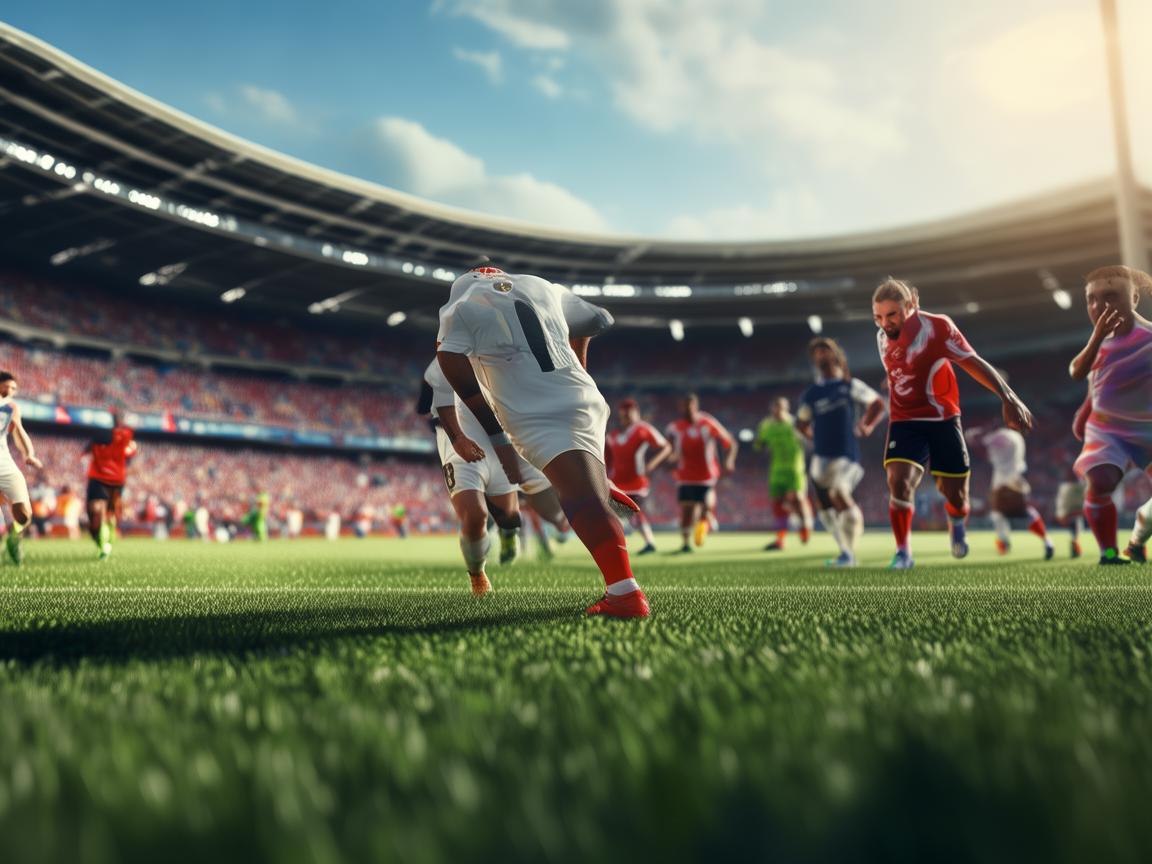 A football match image to promote the video of the match on an OTT site created by AI