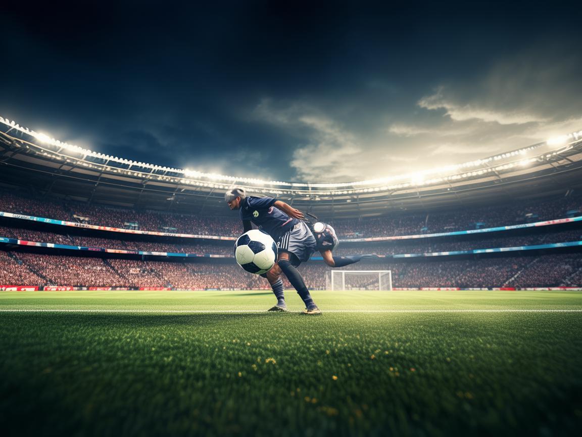 A football match image to promote the video of the match on an OTT site created by AI