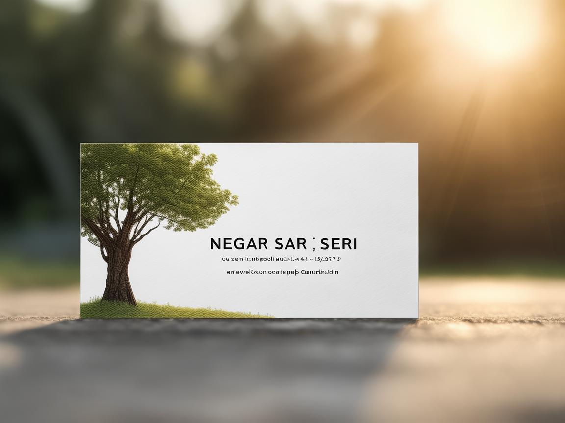 I want you to design a business card for me with information
Name: Negar Saei
Contact number: 09190828230
Address: Ferdowsi Square, Amir Soleimani Street, Mahna Alley, No. 31 created by AI
