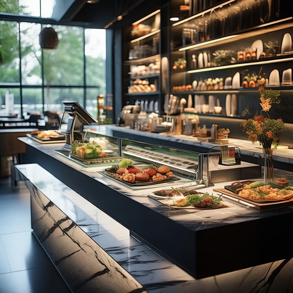I need a mordern point of sale layout for restaurent and retail,
 created by AI