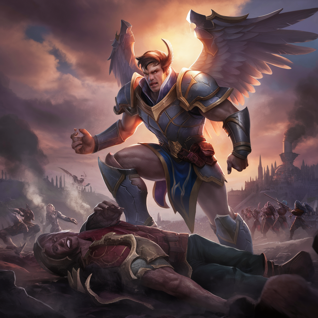 Create an image about Sylas the hero of LOL created by AI