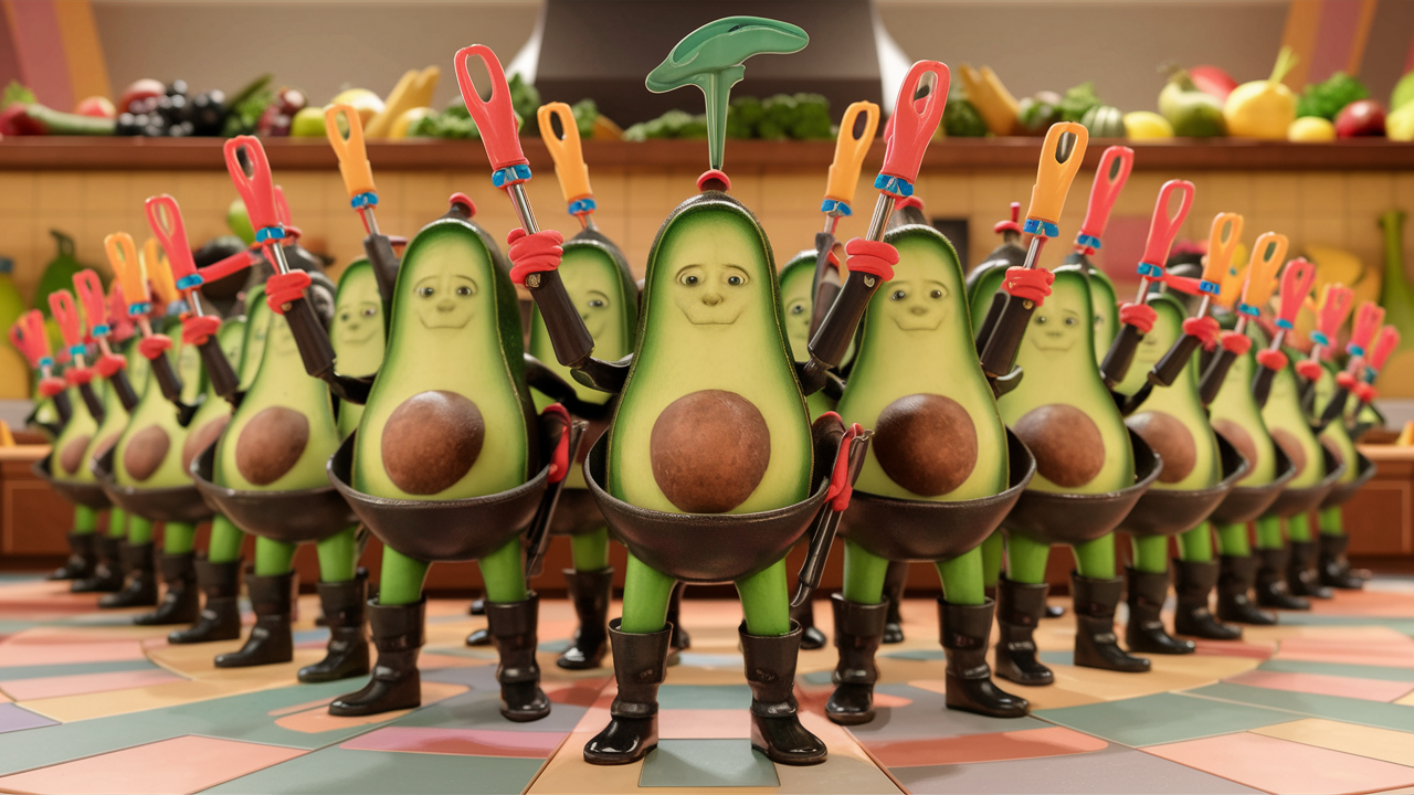 AVOCADO WARRIORS created by AI