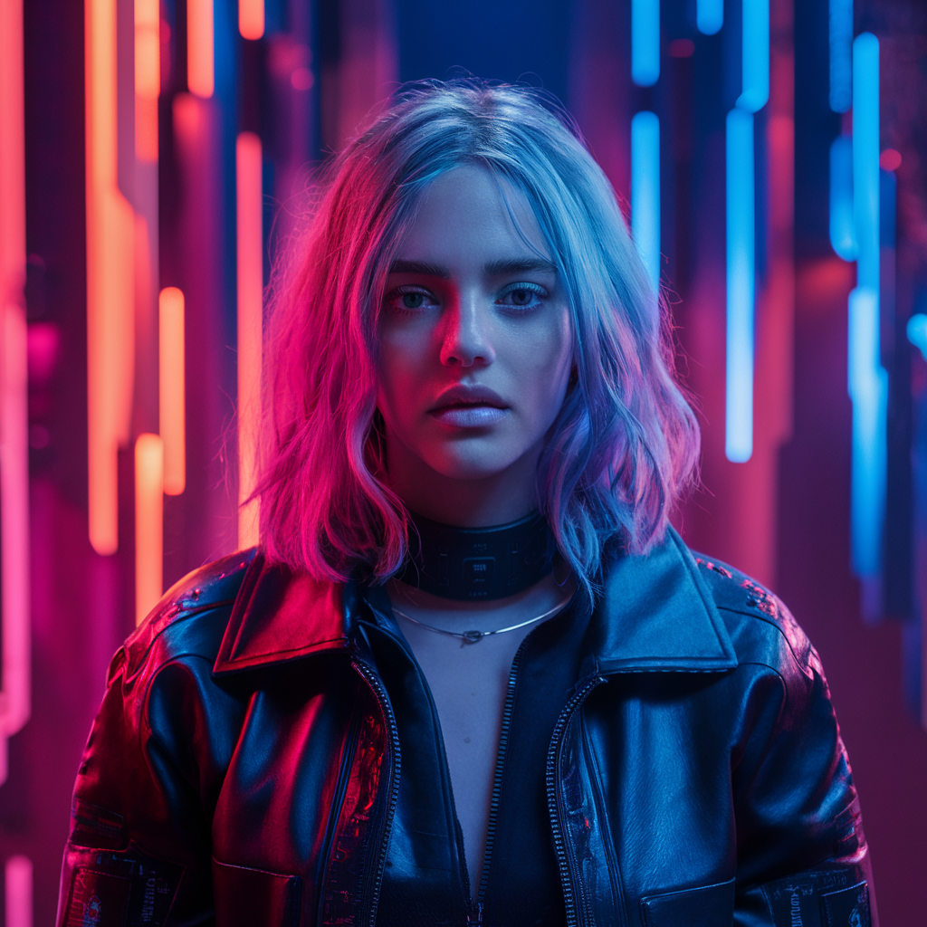 Design a music video shot list with a cyberpunk theme for the song "Love and Fire." created by AI