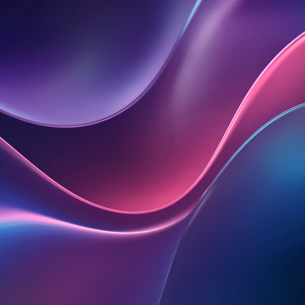 A smooth, fluid gradient background with flowing, abstract shapes. The colors blend seamlessly from deep purple to vibrant pink and soft blue, creating a calming yet dynamic visual. The fluid-like motion of the gradient gives the impression of liquid flowing across the surface, with soft lighting and subtle highlights adding depth and texture. No additional elements or details, just the rich, shifting colors and smooth transitions created by AI